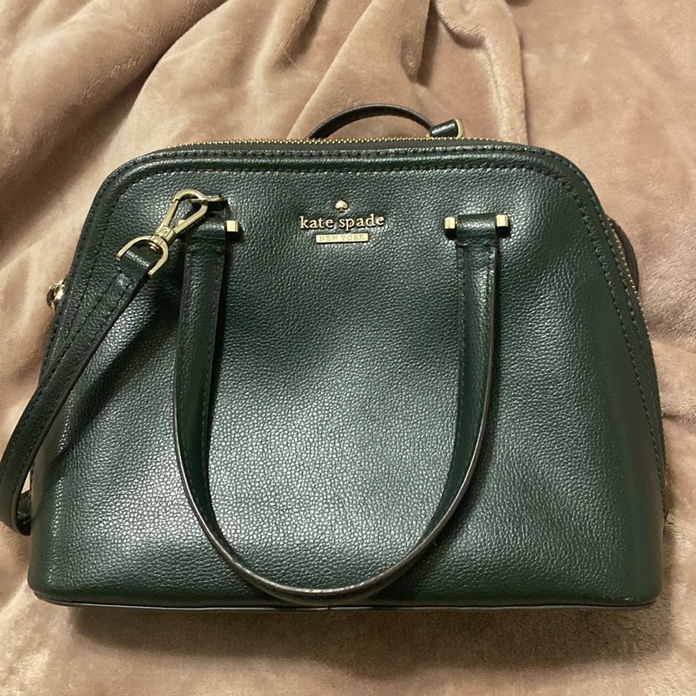❤️ Dark green Kate Spade dome Satchel